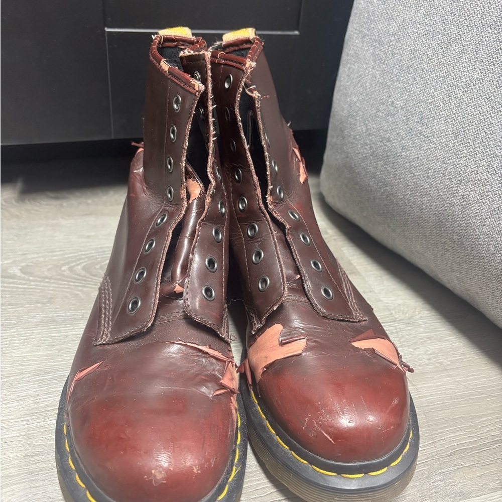 Dr. Martens Cherry Red Vegan Ankle Boots